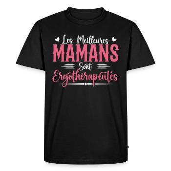 Les Meilleures Mamans Sont Ergothérapeutes - T-shirt Premium bio Homme - noir - Devant - Nico (187cm)