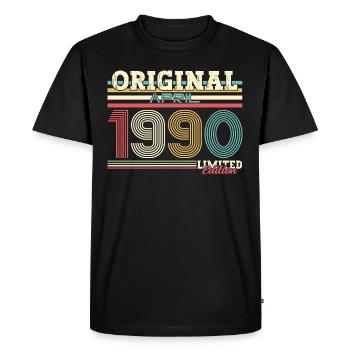 35ème anniversaire cadeau mari Original avril 1990 - T-shirt Premium bio Homme - noir - Devant - Nico (187cm)