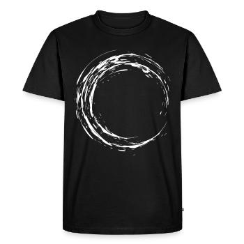 Rond brosse moderne cool vecteur blanc - T-shirt Premium bio Homme - noir - Devant - Nico (187cm)