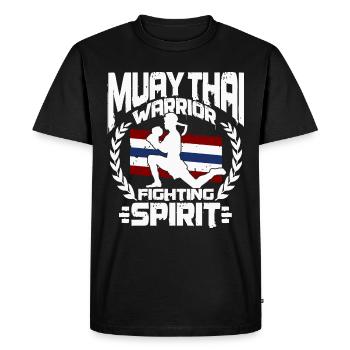 Muay Thaï combattant - T-shirt Premium bio Homme - noir - Devant - Nico (187cm)
