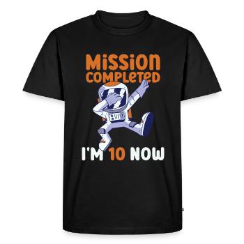 10e anniversaire astronaute 10 ans - T-shirt Premium bio Homme - noir - Devant - Nico (187cm)
