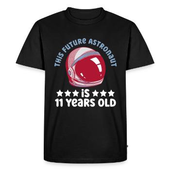 This future astronaut is 11 years old - Men's Premium Organic T-Shirt - black - Front - Nico (187cm)