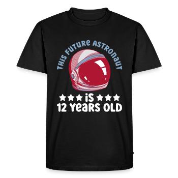 This future astronaut is 12 years old - Men's Premium Organic T-Shirt - black - Front - Nico (187cm)