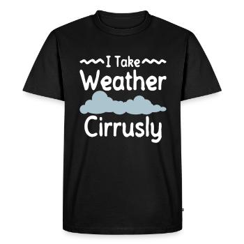 Météorologue Météo Climat Prévisions Météo - T-shirt Premium bio Homme - noir - Devant - Nico (187cm)