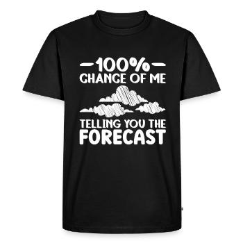 Météorologue Météo Climat Prévisions Météo - T-shirt Premium bio Homme - noir - Devant - Nico (187cm)