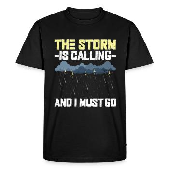 Météorologue Tempête Météo Climat Prévisions météo - T-shirt Premium bio Homme - noir - Devant - Nico (187cm)