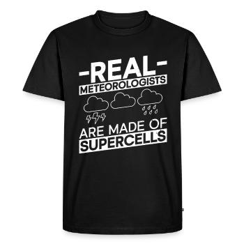 Météorologue Météo Climat Prévisions Météo - T-shirt Premium bio Homme - noir - Devant - Nico (187cm)