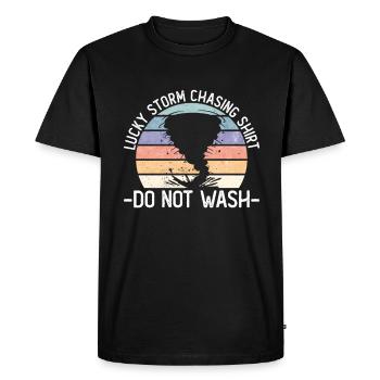 Météorologue tempête Météo Climat Prévisions météo - T-shirt Premium bio Homme - noir - Devant - Nico (187cm)