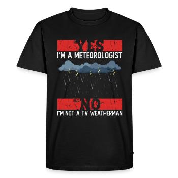 Meteorologist Weather Climate Weather Forecast - Men's Premium Organic T-Shirt - black - Front - Nico (187cm)