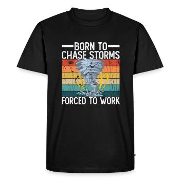 Météorologue tempête Météo Climat Prévisions météo - T-shirt Premium bio Homme - noir - Devant - Nico (187cm)