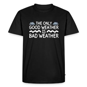 Météorologue Météo Climat Prévisions Météo - T-shirt Premium bio Homme - noir - Devant - Nico (187cm)
