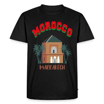 marrakech morocco t-shirt - Men's Premium Organic T-Shirt - black - Front - Nico (187cm)
