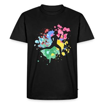 Marathon Runner Marathon Entraînement Jogging Running - T-shirt Premium bio Homme - noir - Devant - Nico (187cm)