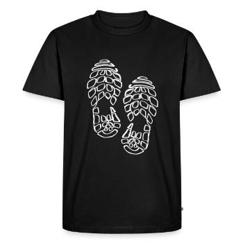 Marathon Runner Marathon Entraînement Jogging Running - T-shirt Premium bio Homme - noir - Devant - Nico (187cm)
