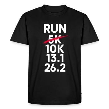 Run 5K - Entraînement à la course Jogging - T-shirt Premium bio Homme - noir - Devant - Nico (187cm)