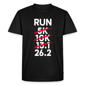 13,1 km de course à pied - coureur de semi-marathon marathonien - T-shirt Premium bio Homme - noir - Devant - Nico (187cm)