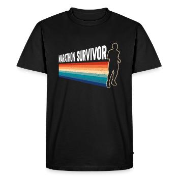 Marathon Survivor - Coureur de marathon - T-shirt Premium bio Homme - noir - Devant - Nico (187cm)