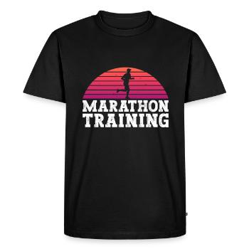 Marathon Training - Marathon Runners Marathoners - Men's Premium Organic T-Shirt - black - Front - Nico (187cm)
