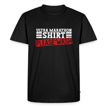 Chemise Ultra Marathon S’il vous plaît laver - Ultramarathon - T-shirt Premium bio Homme - noir - Devant - Nico (187cm)