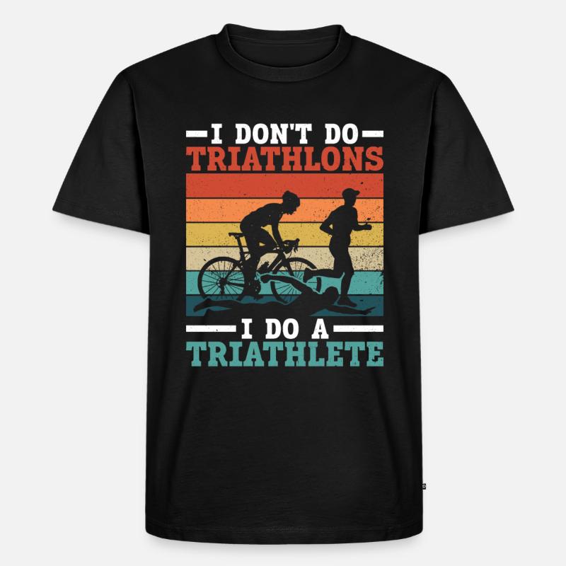 Triathlon Training Triathlet Geschenk - Männer Premium Bio T-Shirt - Schwarz