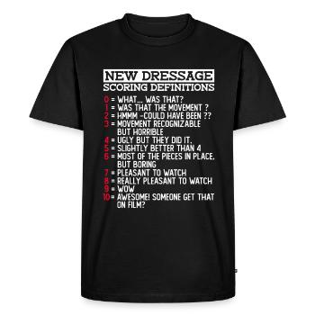 Nouvelles définitions pour l'évaluation de dressage - - T-shirt Premium bio Homme - noir - Devant - Nico (187cm)