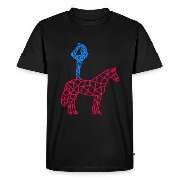 voltige cavalier sauteur - T-shirt Premium bio Homme - noir - Devant - Nico (187cm)