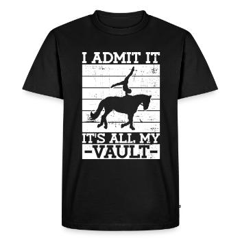Je l'admets. C'est tout mon saut. - - T-shirt Premium bio Homme - noir - Devant - Nico (187cm)