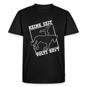 Pas le temps Volti Ruft - sport équestre de voltige - T-shirt Premium bio Homme - noir - Devant - Nico (187cm)