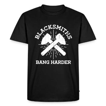 Forgerons Bang Harder - forge de forgeron - T-shirt Premium bio Homme - noir - Devant - Nico (187cm)