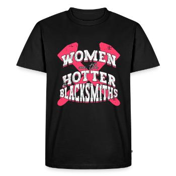 Les femmes sont les forgerons les plus pointus - Forgeron - T-shirt Premium bio Homme - noir - Devant - Nico (187cm)