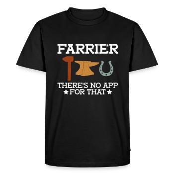 Maréchal-ferrant Il n'y a pas d'application pour ça - Maréchal-ferrant - T-shirt Premium bio Homme - noir - Devant - Nico (187cm)