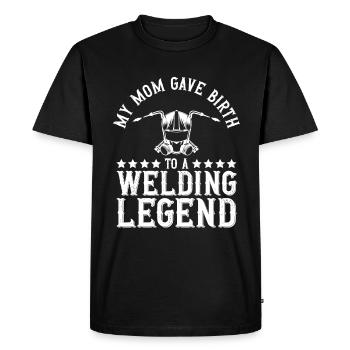 Welders Welding Craftsmen Metalworkers - Men's Premium Organic T-Shirt - black - Front - Nico (187cm)