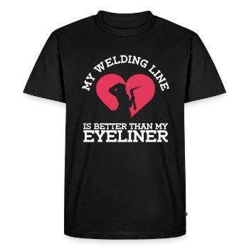 Welder Mrs. Welding Craftsman Metalworker - Men's Premium Organic T-Shirt - black - Front - Nico (187cm)