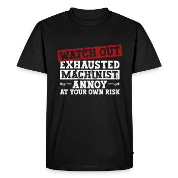 Cutting machine operator CNC machine operator - Men's Premium Organic T-Shirt - black - Front - Nico (187cm)