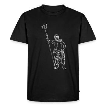 Poséidon Mythologie grecque Dieu grec - T-shirt Premium bio Homme - noir - Devant - Nico (187cm)