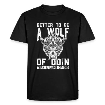 Mythologie nordique Odin Viking Dieu nordique - T-shirt Premium bio Homme - noir - Devant - Nico (187cm)