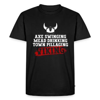 Mythologie nordique Odin Viking Dieu nordique - T-shirt Premium bio Homme - noir - Devant - Nico (187cm)