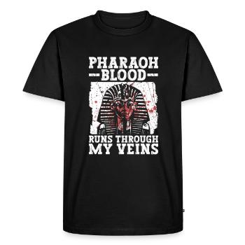 Pharaoh Blood Runs Through My Veins Ancient Egypt - Men's Premium Organic T-Shirt - black - Front - Nico (187cm)