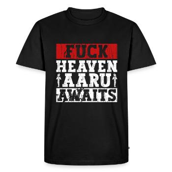 Fuck Heaven Aaru vous attend - Mythologie égyptienne - T-shirt Premium bio Homme - noir - Devant - Nico (187cm)