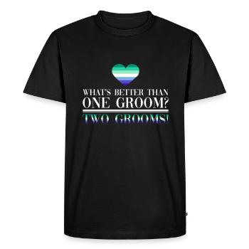 Gay Groom Gay Mariage Gay - T-shirt Premium bio Homme - noir - Devant - Nico (187cm)