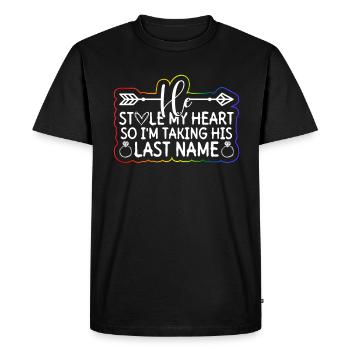 Gay Groom Gay Mariage Gay - T-shirt Premium bio Homme - noir - Devant - Nico (187cm)