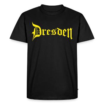 Dresden - Men's Premium Organic T-Shirt - black - Front - Nico (187cm)