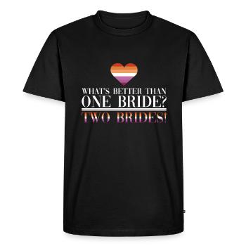 Mariage lesbien Gay lesbien Transsexuel - T-shirt Premium bio Homme - noir - Devant - Nico (187cm)