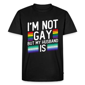 Gay Groom Gay Mariage Gay - T-shirt Premium bio Homme - noir - Devant - Nico (187cm)
