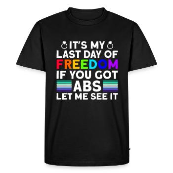 Gay Groom Gay Mariage Gay - T-shirt Premium bio Homme - noir - Devant - Nico (187cm)