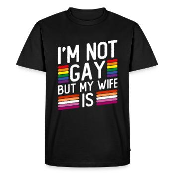 Mariage lesbien Gay lesbien Transsexuel - T-shirt Premium bio Homme - noir - Devant - Nico (187cm)