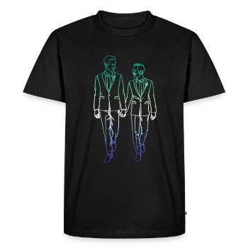 Gay Groom Gay Mariage Gay - T-shirt Premium bio Homme - noir - Devant - Nico (187cm)