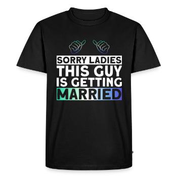 Gay Groom Gay Mariage Gay - T-shirt Premium bio Homme - noir - Devant - Nico (187cm)