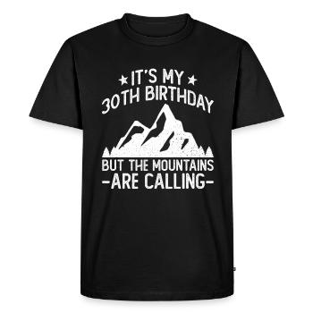 Randonnée 30ème anniversaire Randonneurs 30 ans en plein air - T-shirt Premium bio Homme - noir - Devant - Nico (187cm)
