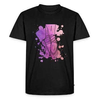 Ballerina Watercolors - Ballet Dancer - Men's Premium Organic T-Shirt - black - Front - Nico (187cm)
